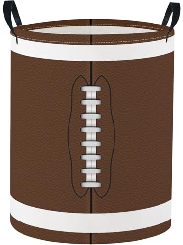 Image of Baby Laundry Basket Baby Nursery Hamper Kids Laundry Basket Toy Storage Bin for Boys Room Decor Gift Baskets for Bedroom Bathroom(Football)