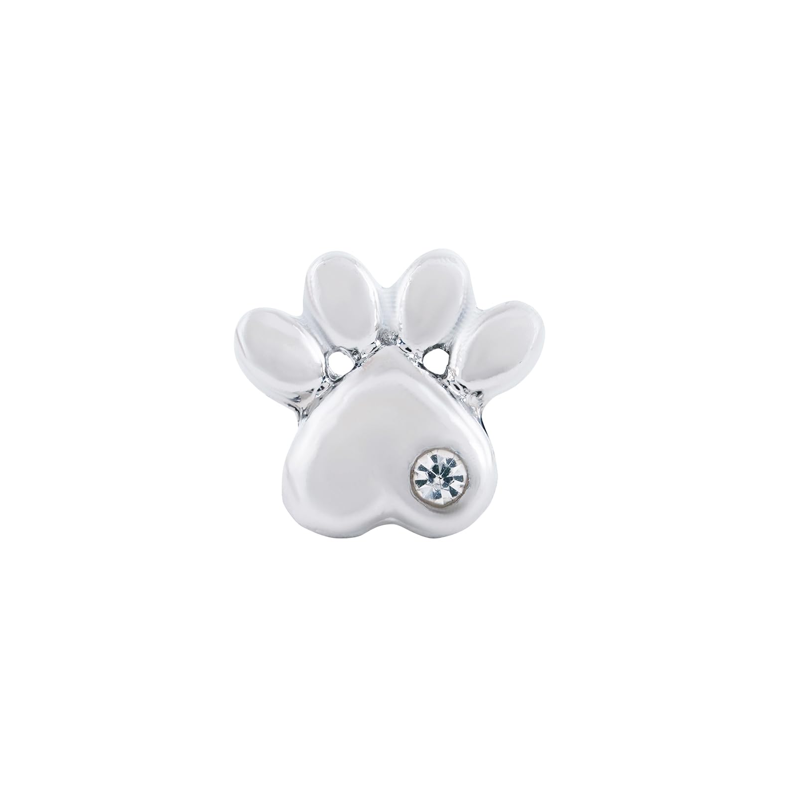 Womens Pawtastic Silver Pin Watch Charm