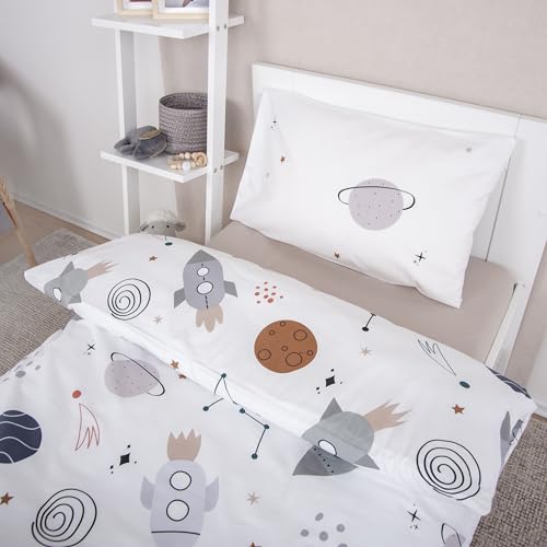 Linge de lit bébé cosmos coton renforcé pour des nuits étoilées - 4