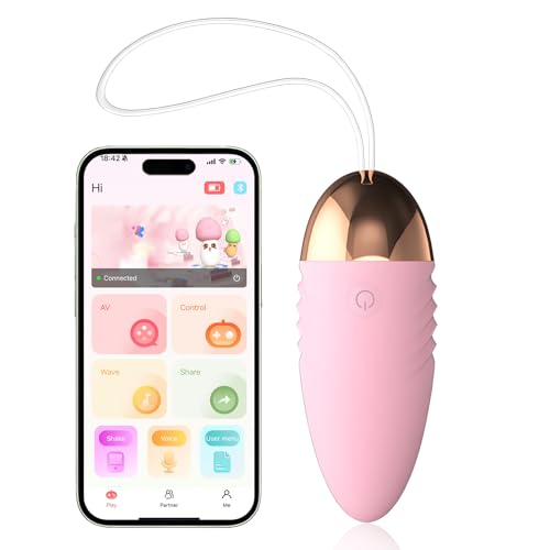 Vibratore portatile Oziral, controllato tramite app, con 10 modalità di vibrazione per il punto G e il clitoride. Un vibratore femminile con telecomando. Perfetto per coppie e donne. Ricaricabile