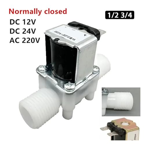 Válvula solenoide de plástico de 1/2 AC220V interruptor neumático y controlador de agua 5