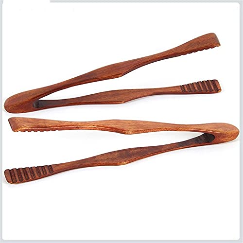 Pinzas de Cocina, 1 Pieza de Madera para Alimentos, Pinzas para Barbacoa, Pinzas para bistec, Pinzas para Pan, postres, Pasteles, Pinzas para bufé, Utensilios de Cocina.