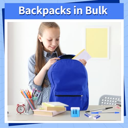 12 Set Bulk Backpacks with School Supply Kit 17 Inch Book Bags in Bulk and Back to School Supplies Stationery Kit for Kids Boy4