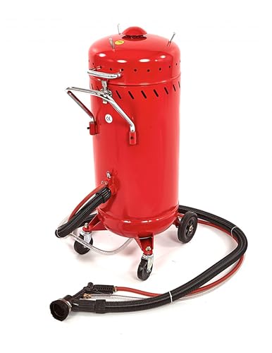 CHORREADORA DE ARENA CON SISTEMA DE ASPIRACIÓN Y TAPA PARA EXTRACCION, 80 L