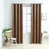 Couleur : beige INLIFE Rideaux occultants avec Anneaux 2 pcs Velours Beige 140x225 cm
