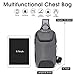 BANGE Sling Bag Anti Theft, Waterproof Men's Chest Bag Shoulder bags Crossbody Sling Backpack for Men
