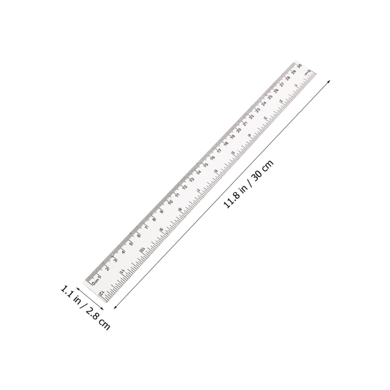 Set di 50 Righelli da Disegno Trasparenti in Plastica per Architettura e Ufficio, Strumenti di Misurazione Precisi e Resistenti, per Scuola e Disegno Tecnico