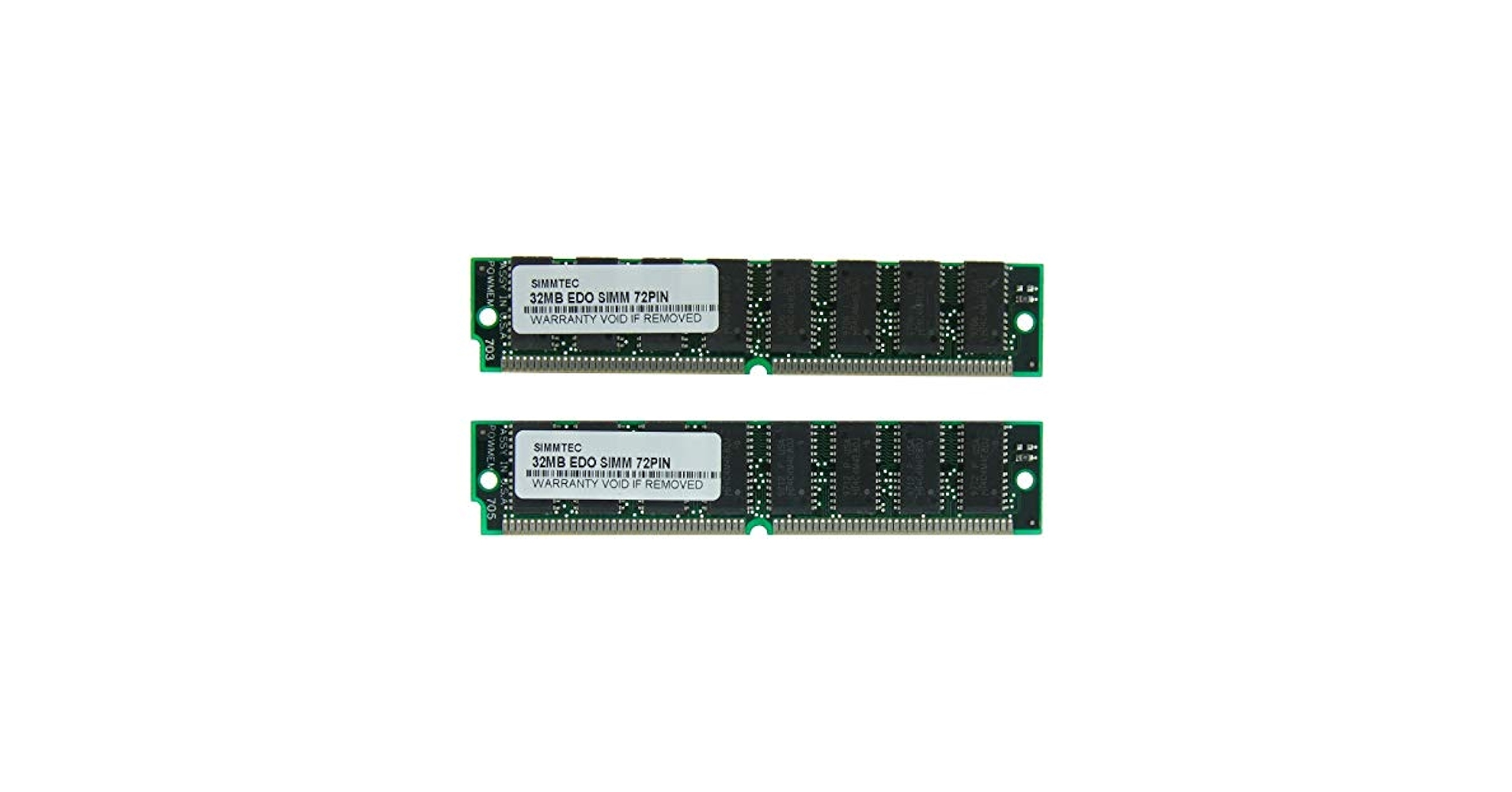 64MB (2X32MB) EDO Non-Parity 60NS SIMM 72-PIN 5V 8X32 at