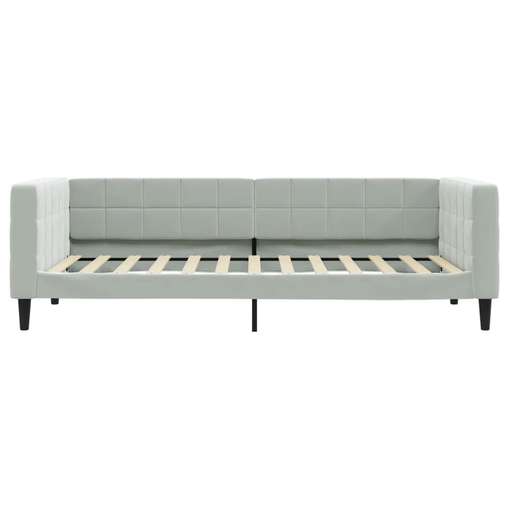vidaXL Tagesbett Hellgrau 90x200 cm Samt