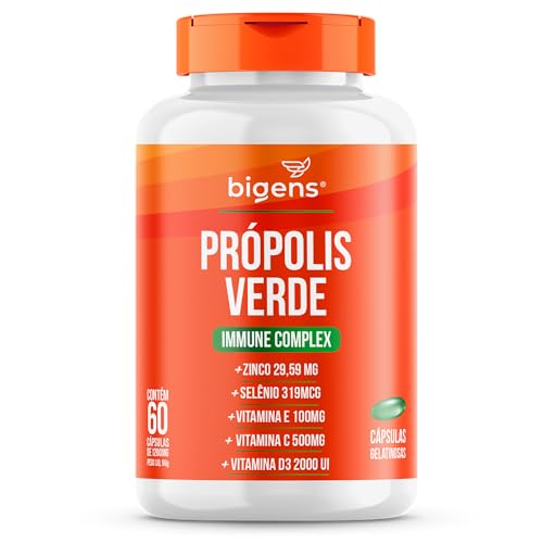 Própolis Verde Alecrim Complex, Vitamina C, D3, Zinco, Bigens, 60 cápsulas (Unidade)