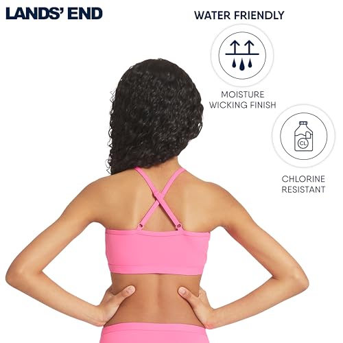 Image of Lands' End Girls' Swim UPF 50+ Adjustable Strap Bikini Set