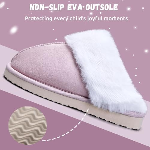 Image of IceUnicorn Kids Slippers Girls Boys Fuzzy House Shoes Bedroom Slides