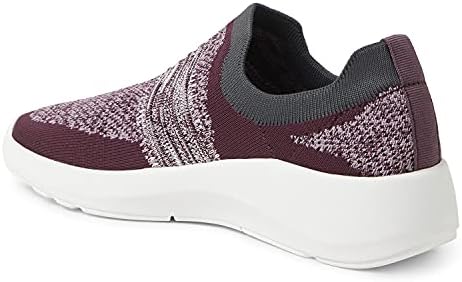 Dearfoams Women's Original Comfort Elena Slip-On Wedge Sneaker, Rose, 7.5 | Image 3