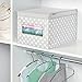 mDesign Caja con tapa grande con estampado de puntos – Cajas apilables...