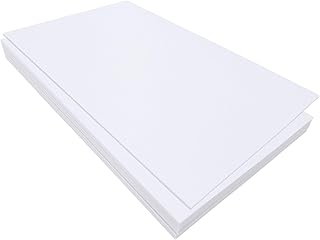 Jtnohx Fieltro para manualidades, 16 piezas de tela de fieltro, hojas de fieltro rígido de 7 x 11.3 pulgadas, cuadrado de fieltro para coser (blanco)