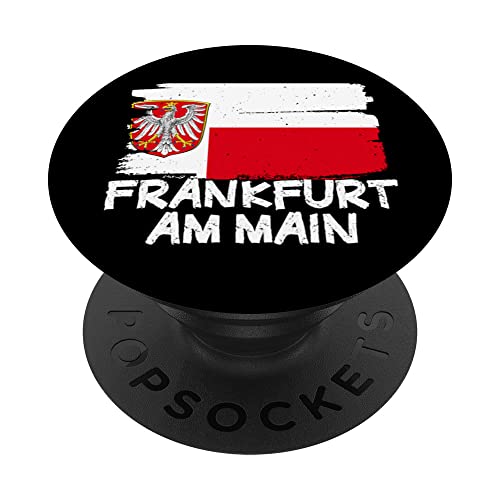 Cool Frankfurt am Main Flag PopSockets Swappable PopGrip, Black