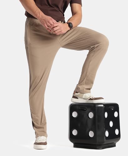 Image of Jockey AM75 Men Super Combed Cotton Rich Slim Fit Trackpant with Zipper Media Pocket
