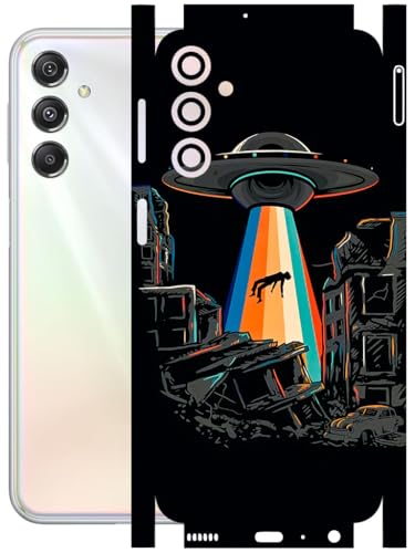 Image of AtOdds - Full Body Back Screen Guard Protector Film - Lamination Wrap Skin Sticker Compatible with Samsung Galaxy M34 (5G) | Scratchproof Matte Finish (Alien Invade)