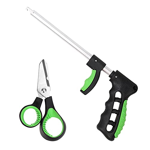 FREEHAWK Multi Function Stainless Steel Fishing Pliers Curved Nose Scissors Braid Cutters Hook Removers Fishing Line Cutters with 2 Small Blades with Nylon Sheath (Hook Remover)