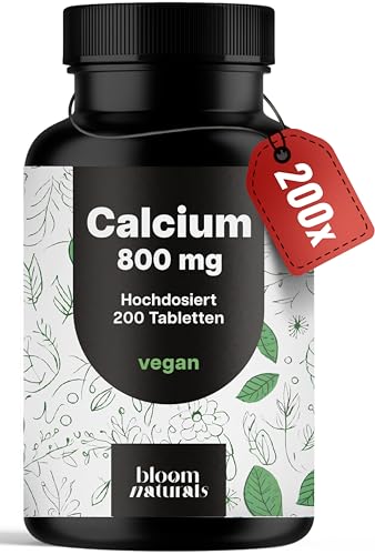 Calcium Tabletten Hochdosiert - 200 Tabletten - 800mg Kalzium pro Tag - Calziumtabletten Hochdosiert - vegan und produziert in Deutschland - Laborgeprüft - Verpackung kann variieren Calcium Tabletten Hochdosiert - 200 Tabletten - 800mg Kalzium pro Tag - Calziumtabletten Hochdosiert - vegan und produziert in Deutschland - Laborgeprüft - Verpackung kann variieren