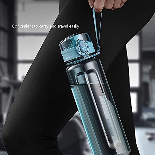 Waterfles waterfles plastic sportwaterfles met flip-up deksel sportkruik voor camping outdoor sport wandelen kantoorfles (kleur: wit) - Image 8