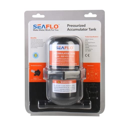 SEAFLO Druckausgleichsbehälter, 0,75 L / 125 PSI, Druckspeicher