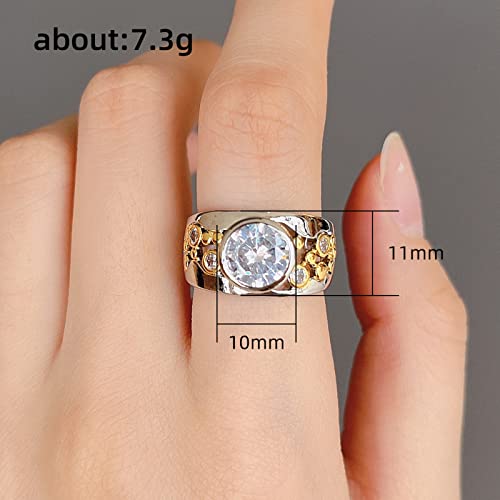 Women's 925 Sterling Silver Plated Round Cubic Zirconia CZ Wedding Band Ring4