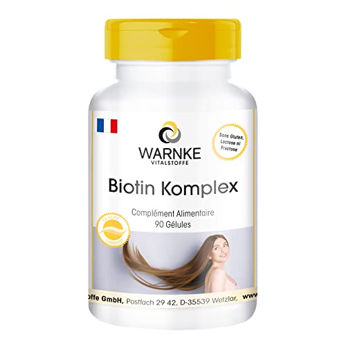 Citrate de magnésium - 90 comprimés - Complexe de biotine - 90 comprimés avec zinc et sélénium - hautement dosé, végan | Warnke Vitalstoffe - Qualité des pharmacies allemandes