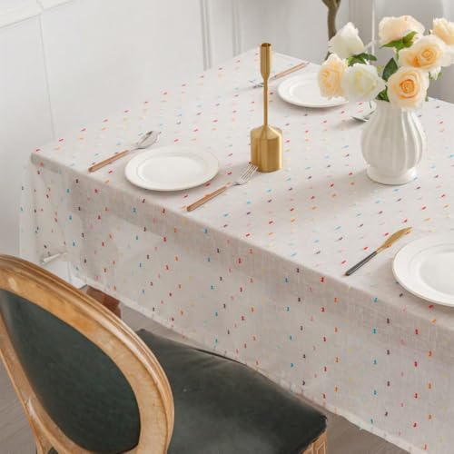 Nappe de salon blanche en points de neige pour décoration de table