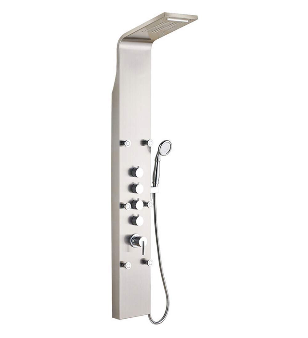 Panneau de douche cascade anti-calcaire pour soulager les tensions avec jet de massage corporel