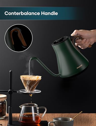 Image of INTASTING Gooseneck Electric Kettle with 1℉ Temperature Control, 0.9 Liter