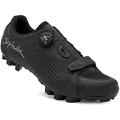 Spiuk Mondie Zapatilla para Ciclismo de Montaña con BOA Fit System, T. 46, Negro Cover