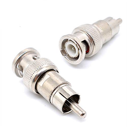 Adaptador Coaxial BNC Macho a RCA Macho x10 miniatura 1