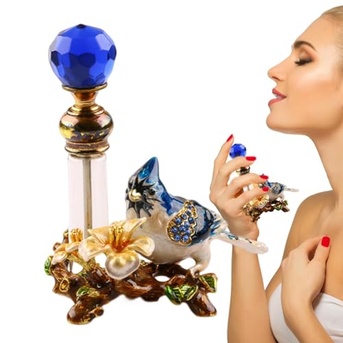 Botellas De Perfume Antiguas,Contenedor De Botella Retro Para Aceite Esencial | Regalo De Botella De Aroma Recargable De Vidrio Para El Día De San Valentín, Cumpleaños, Viajes Y Uso Doméstico
