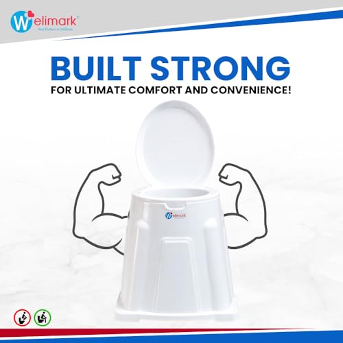 Image of Indian to Western Toilet Converter | Portable Indian Commode Toilet for Elderly and Handicap | Portable Western Commode with 2 Year Warranty - White
