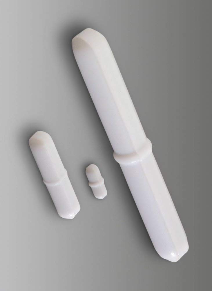 SP Bel-Art Spinbar Teflon Polygon Magnetic Stirring Bar; 70 x 10mm, White, Pivot Ring (F37122-0070)