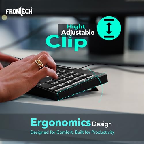 Image of FRONTECH PrecisionFlow USB Keyboard - Ergonomic Design & Silent Typing for Windows (FT-1671)