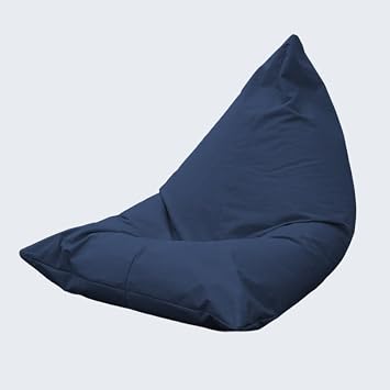 SXBCyan Waterproof Bean Bag Chair CoverNo fillers Outdoor Oxford Lazy Sofa Giant Triangular Beanbag Pouf Couch Beach Floating Pool Floor Seating Oversized Relaxation Soft Chaise LoungeDark Blue