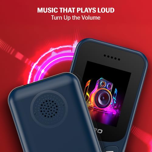 Image of Lava Hero Shakti 2026 Dual Sim Keypad Mobile Phone (with Vibration Alert) | 1.8 inch Display | Super Saving Battery Mode | Stylish Design | Number Talker | (Blue)| Type-C