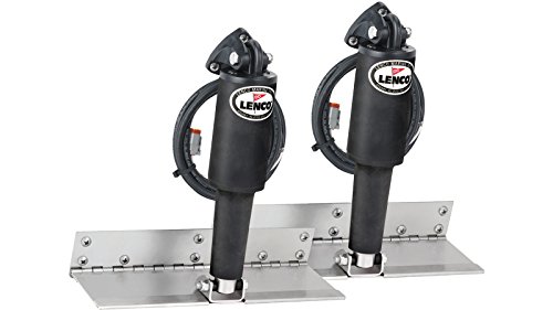 Image of Lenco 15052-101 LS Trim Tab Kit - 4 inch x 12 inch, Standard Finish,Black