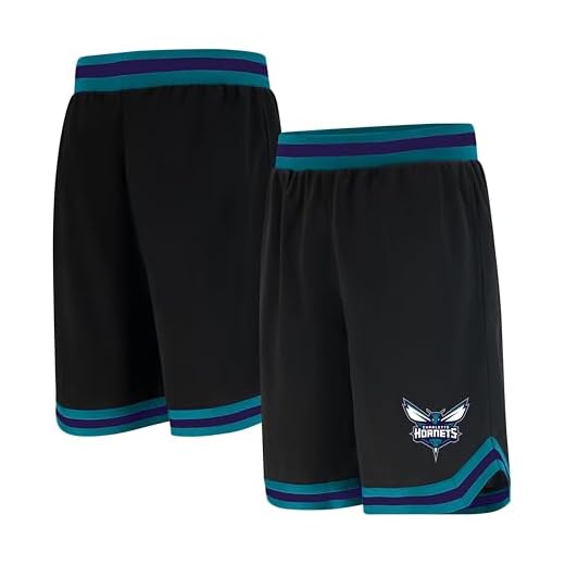 Ultra Game NBA Charlotte Hornets Mens Woven Basketball Shorts, Team Color, X-Large