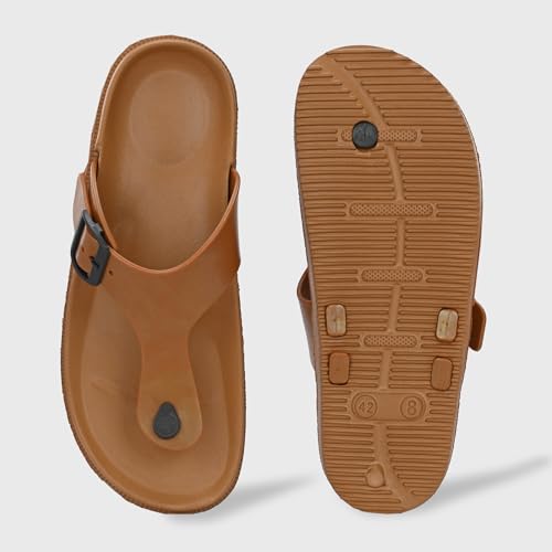 Image of Centrino Slides for Men | Comfortable & Stylish with Soft Insole | Trendy Design with Support Strap | Perfect for Spring Summer Traveling, Walking |Stylish & Everyday Flip Flops for Gents (7306)