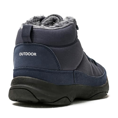 Azooken Men's Winter Backpacking Snow Boots Warm Water Resistant Fully Fur Lined Trekking Shoes Non Slip Casual Comfortable Hiking Boot3