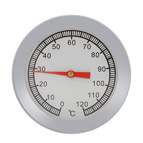 Temperature 120â„ƒ, Oven Grill Fry Chef Smoker Thermometer Instant Read Stainless Steel Temperature Gauge Analog Dial Double Scale for Kitchen Cooking BBQ Baking