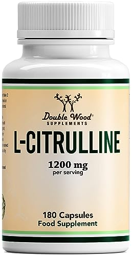 Double Wood L-Citrulline Capsules - 1200mg, 180 count, Nitric Oxide Supplement
