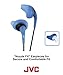 JVC Blue and Black Nozzel Secure Comfort Fit Sweat Proof Gumy Sport Earbuds with long colored cord HA-EN10A