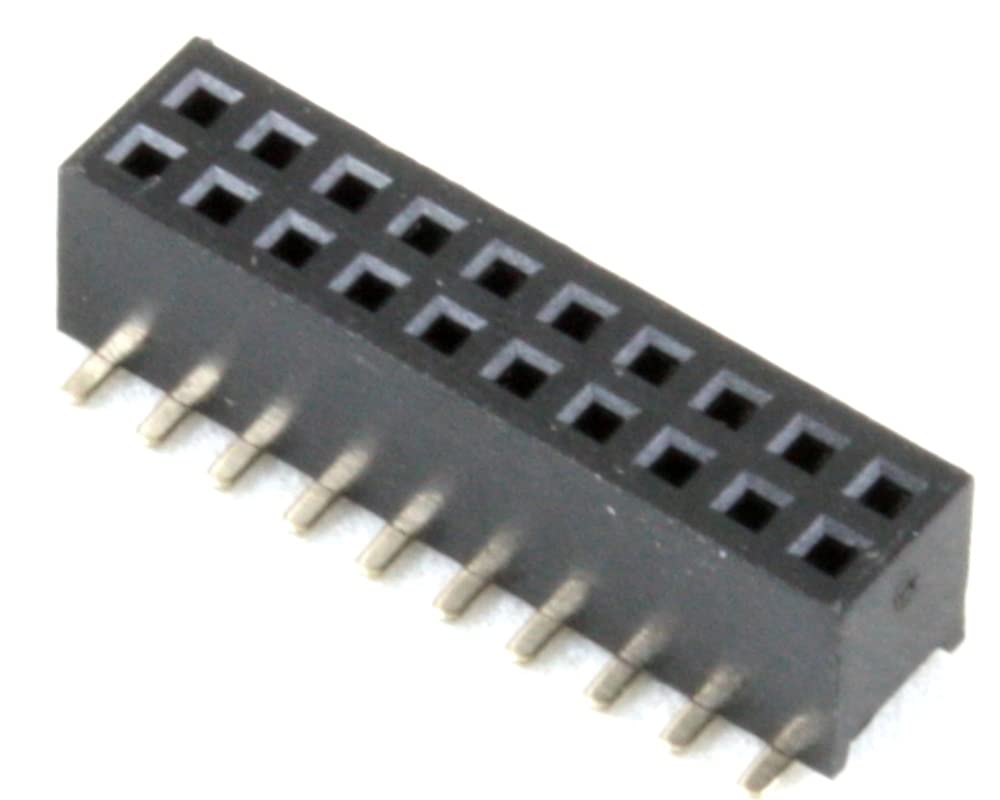 Chip Quik (Qty 9) Proto-Advantage HDR127MET20F-G-V--DR 1.27 mm 20 pin Dual Row Vertical Female Header Surface Mount Gold