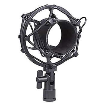 コンデンサーマイク シルバー ショックマウント付き Amazon | シルバー メタル スパイダーショックマウント