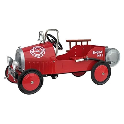 Morgan Cycle Fire Truck Fire Pedal Car, Red