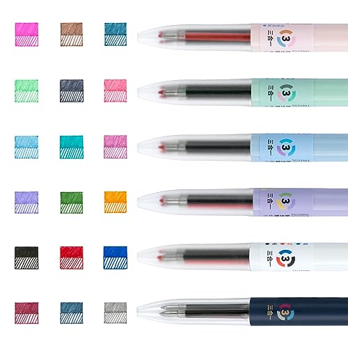 Bolígrafos Gel 3 en 1 Woomer 6 unidades 18 colores 0.5 mm miniatura 3
